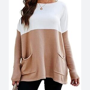 Pretty Garden Dual Pocket Colorblock Pullover XL